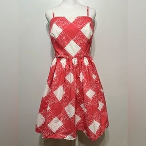 3/$30  Boden Sandra Plaid Check Sundress (hot pink and white) Sz 8